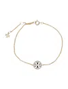 Tory Burch Pave Circular Chain Bracelet