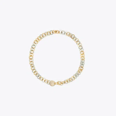 Tory Burch Miller Pavé Chain Necklace In Gold