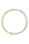 Tory Burch Miller Pavé Chain Necklace In Gold