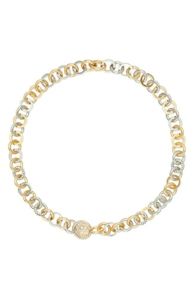 TORY BURCH TORY BURCH MILLER PAVÉ CHAIN NECKLACE