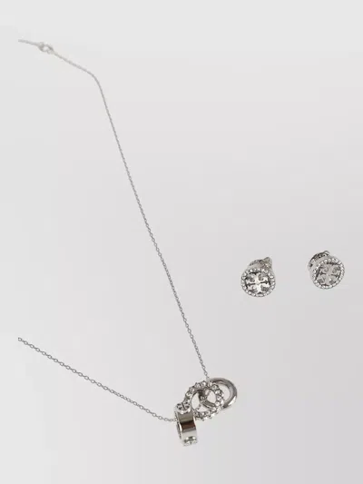 Tory Burch Miller Pavé Crystal Necklace Earring Set