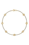 Tory Burch Women's Miller 18k-gold-plated & Crystal Logo Station Necklace In Tory Gold / Crystal