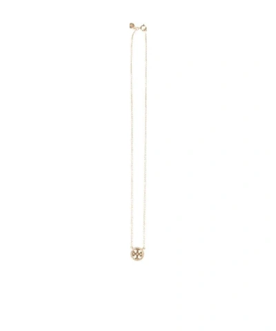 Tory Burch Miller Pave Crystal-pendant Necklace In Yellow