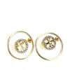 Tory Burch Crystal-embellished Earrings In Gold