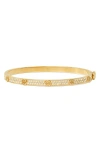 Tory Burch Miller Pavé Hinge Bracelet In Gold