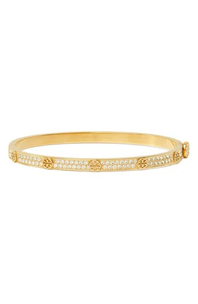 Tory Burch Miller Pavé Hinge Bracelet In Gold