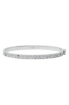Tory Burch Miller Pavé Hinge Bracelet In Silver