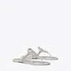Tory Burch Miller Pavé Knotted Sandal In Gray