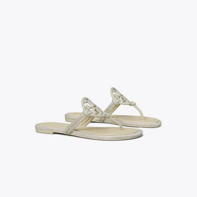 Tory Burch Miller Pavé Knotted Sandal In Neutral