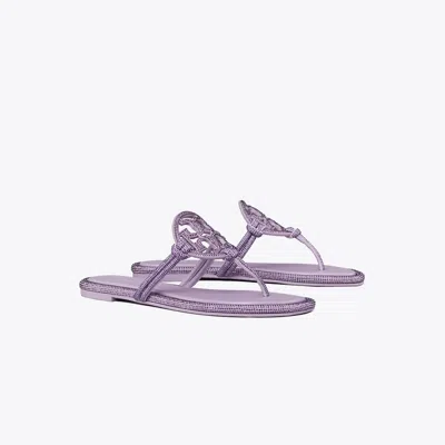Tory Burch Miller Pavé Knotted Sandal In Purple