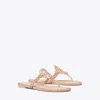 Tory Burch Miller Pavé Knotted Sandal In Rose Silk