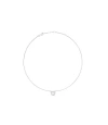 Tory Burch Feine Miller Halskette Mit Pavé-logo In Tory Silver/crystal