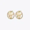 Tory Burch Miller Pave Multi Hoop Earrings In Tory Gold/crystal