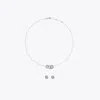 Tory Burch Miller Pavé Necklace And Earring Gift Set In Silver