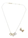 Tory Burch Miller Pave Necklace And Earring Set In Gold