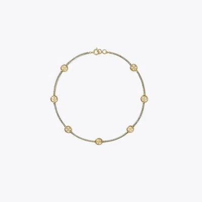 Tory Burch Miller Pavé Necklace In Gold