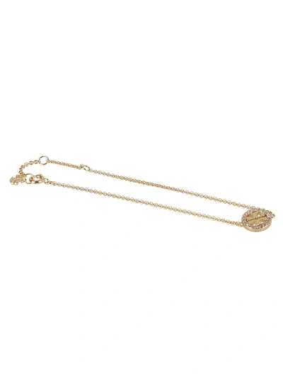Tory Burch Miller Pave Pendant Necklace In Tory Gold/purple