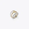 Tory Burch Miller Pavé Stacking Ring In Gold