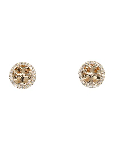 Tory Burch Miller Pave Stud Earring In Gold