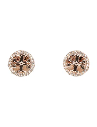 Tory Burch Miller Pave Stud Earring In Gold