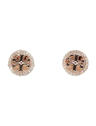 Tory Burch Miller Pave Stud Earring In Gold
