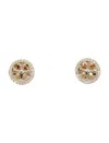 Tory Burch Miller Pave Stud Earring In Tory Gold / Crystal