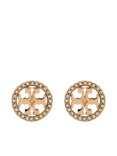 Tory Burch Miller Pavé Stud Earrings In Gold