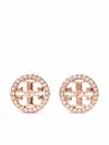 Tory Burch Miller Pavé Stud Earrings In Pink