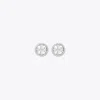 Tory Burch Miller Pavé Stud Earrings In Silver