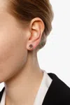 Tory Burch ‘miller Pavé Stud' Earrings With Logo In Gold