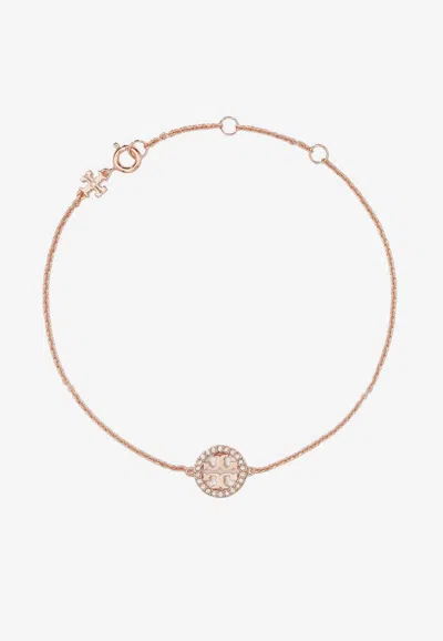 Tory Burch Miller Paved Chain Bracelet In Gold