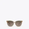Tory Burch Miller Phantos Sunglasses In Transparent Brown/dark Brown