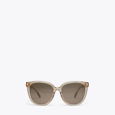 Tory Burch Miller Phantos Sunglasses In Transparent Brown/dark Brown