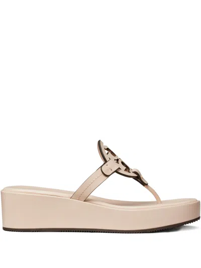 Tory Burch Miller Platform Flip-flops In Pink
