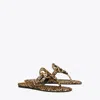 Tory Burch Miller Printed Patent Sandal In Animal Print