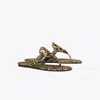 Tory Burch Miller Printed Calf Hair Sandal In Animal Print