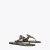 Tory Burch Miller Printed Patent Sandal In Brown