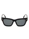 Tory Burch Miller Rectangle-frame Sunglasses In 黑色
