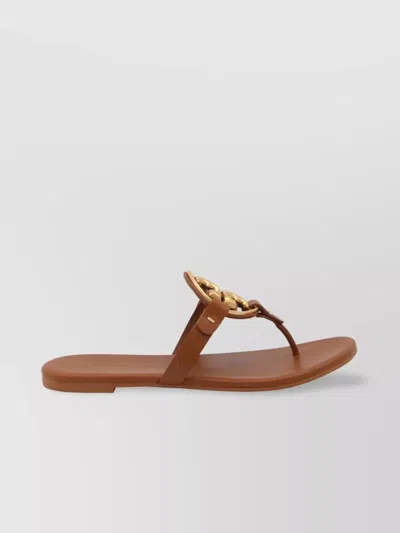 Tory Burch Miller Refined Leather Sandals In Brown