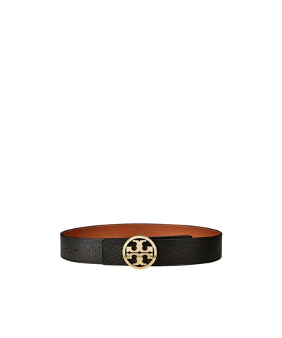 Tory Burch Miller Reversible Belt In Black