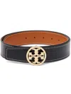 Tory Burch Miller Reversible Belt In Black