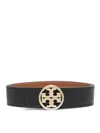 Tory Burch Miller Reversible Belt In Brown
