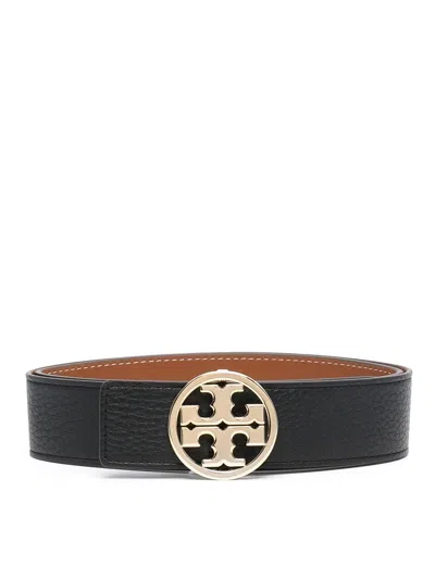 Tory Burch Miller Reversible Belt In Brown