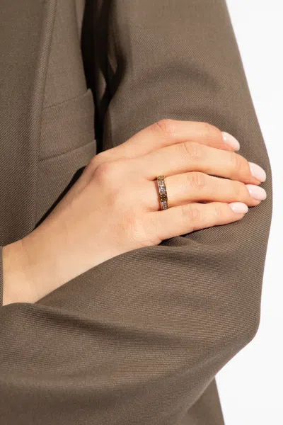 Tory Burch ‘miller' Ring With Logo In Gold