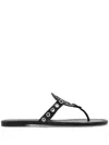 Tory Burch Miller Eyelet Sandal In Black  