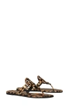 Tory Burch Miller Printed Patent Sandal In Classic Leopard