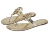 Tory Burch Miller Crystal Embellished Thong Sandals In Gold