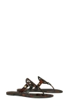 Tory Burch Miller Tortoise-print Leather Sandals In Tortoise Patent