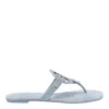 Tory Burch Miller Printed Suede Sandal In Blue