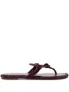Tory Burch Miller Sandals In Burgundy
